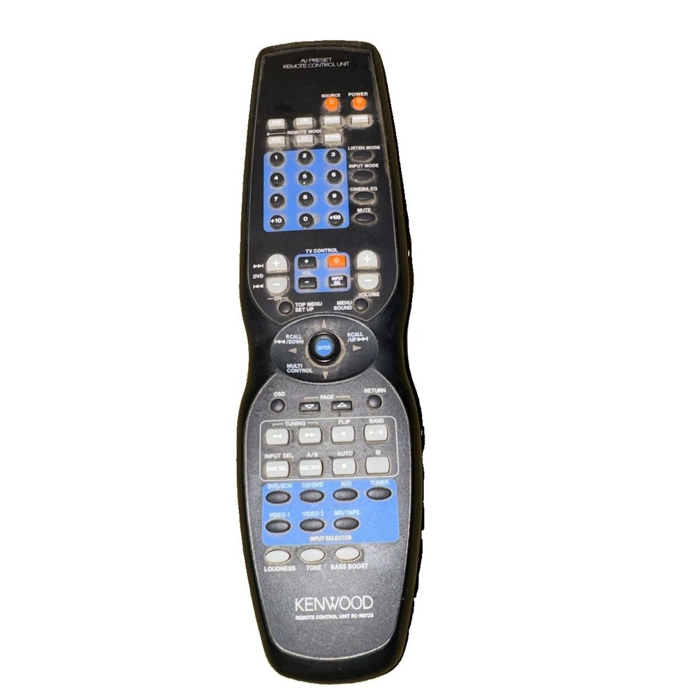 Genuine Kenwood RC-R0728 A/V Receiver Remote Control